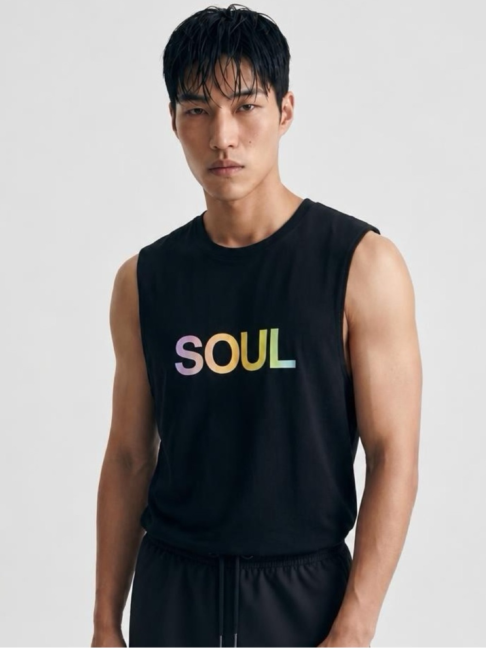 Soulcycle Black Core Soul Tank Rainbow Logo Size Small